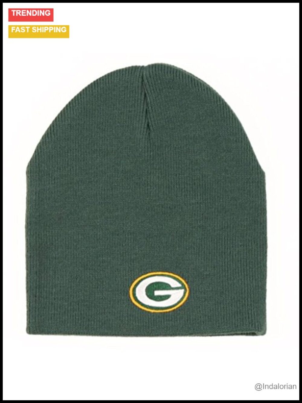 Green Bay Packers Knit Beanie Hat NFL Cuffless Toque Skull Cap One Size